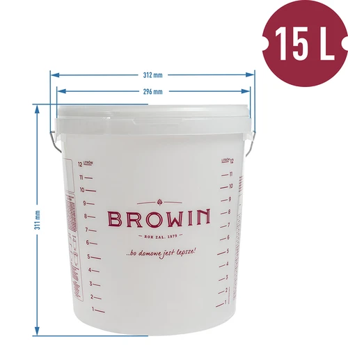 Recipiente de fermentación - impresión, tapa, 15 L - 10