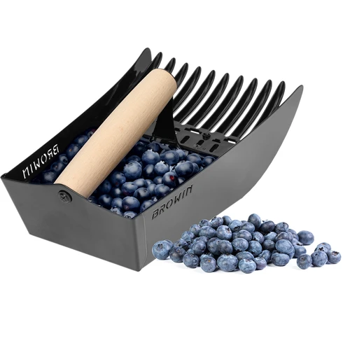 Recogedor de frutas pequeñas de metal negro - 5