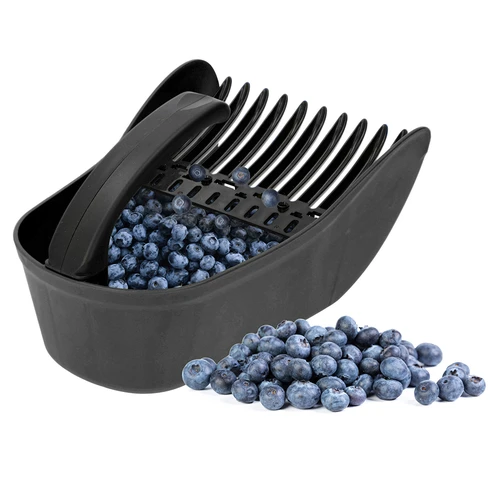Recogedor de frutas pequeñas de plástico negro - 5