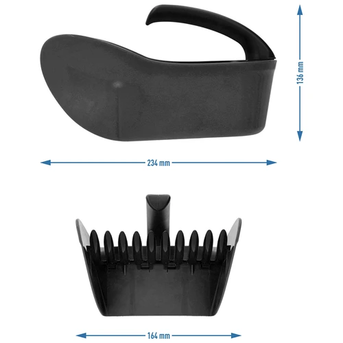 Recogedor de frutas pequeñas de plástico negro - 9