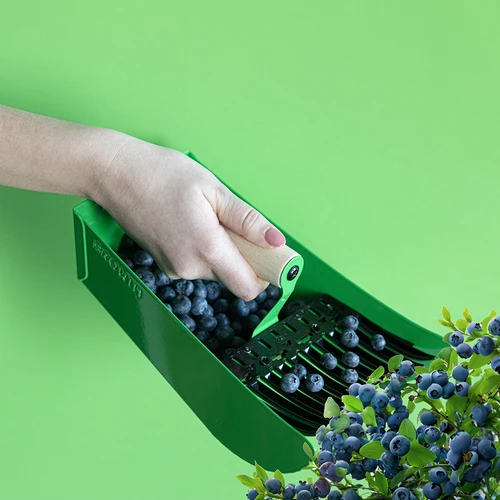 Recogedor de frutas pequeñas metálico verde - 7