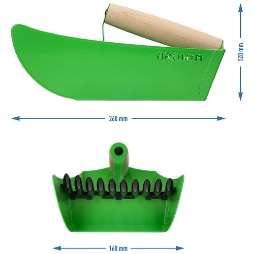 Recogedor de frutas pequeñas metálico verde - 9