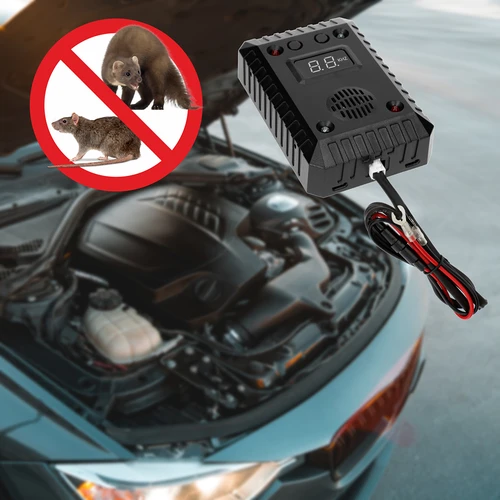 Ahuyentador de garduñas y roedores para coches e interiores (ultrasonidos + LED) - 15