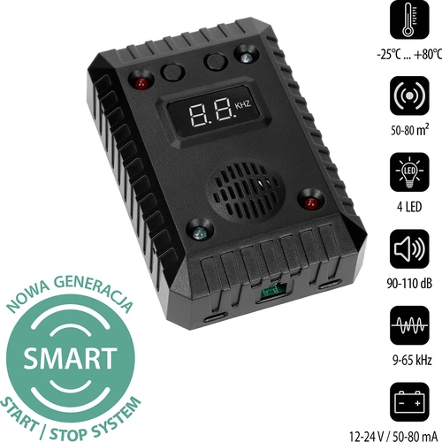 Ahuyentador de garduñas y roedores para coches e interiores (ultrasonidos + LED) - 2