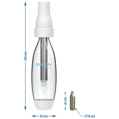Saturador para agua y bebidas + cartuchos - 8