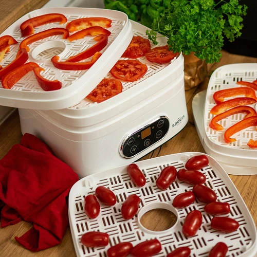 Secadora de alimentos con regulación de temperatura, 240W, blanca - 21