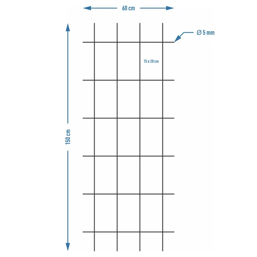 Soporte para plantas - enrejado (150cm x 60cm) 3 piezas - 7