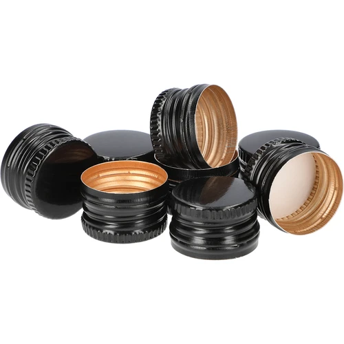 Tapón de rosca para botellas fi 28/18 mm - negro, 8 uds.