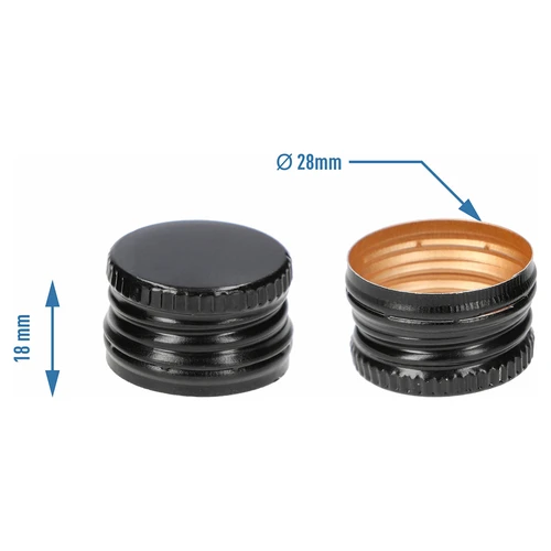 Tapón de rosca para botellas fi 28/18 mm - negro, 8 uds. - 4