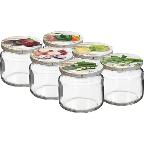 Tarro 370ml con tapa de color fi82/6 - 6 unidades