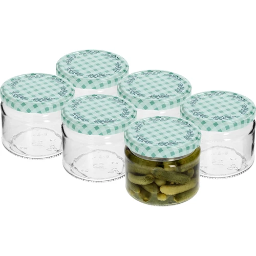 Tarro bajo 330ml fi82/6 con tapa col. 6uds - 2