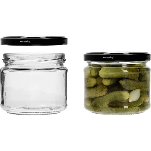Tarro bajo 330ml fi82/6 con tapa negra 6uds - 5