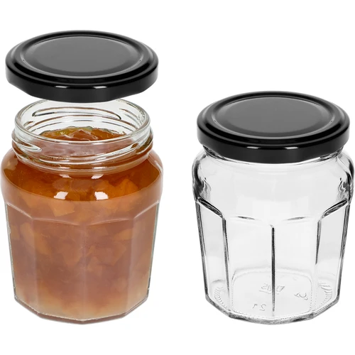 Tarro Confitura 230ml con tapa negra fi63/4 - 6 unidades - 5