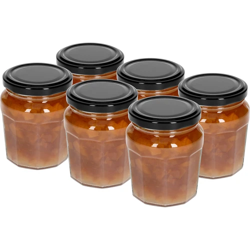 Tarro Confitura 230ml con tapa negra fi63/4 - 6 unidades - 3