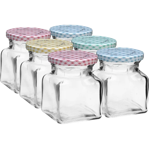 Tarro cuadrado 120ml fi53/4 tapa - 6uds.