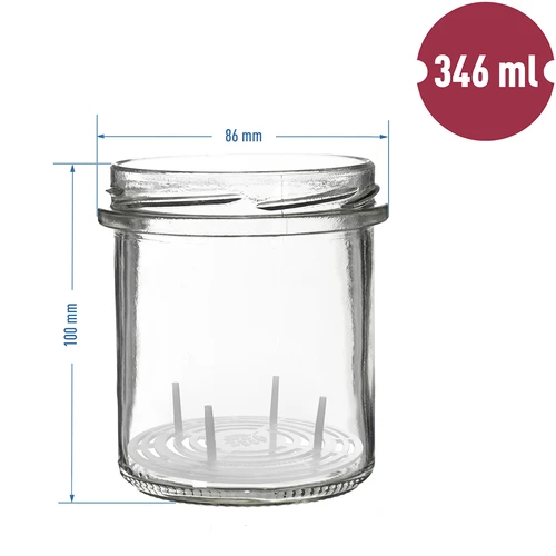 Tarro de 350ml con tapa fi82/6 y prensa - 6 unidades. - 7
