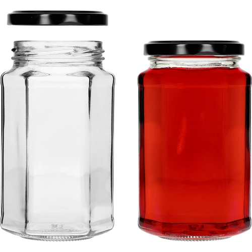 Tarro de 385ml con tapa negra fi63/4 - 6 unidades. - 4