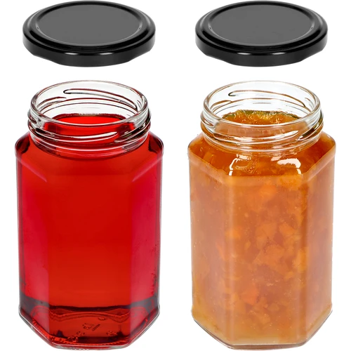 Tarro de 385ml con tapa negra fi63/4 - 6 unidades. - 5