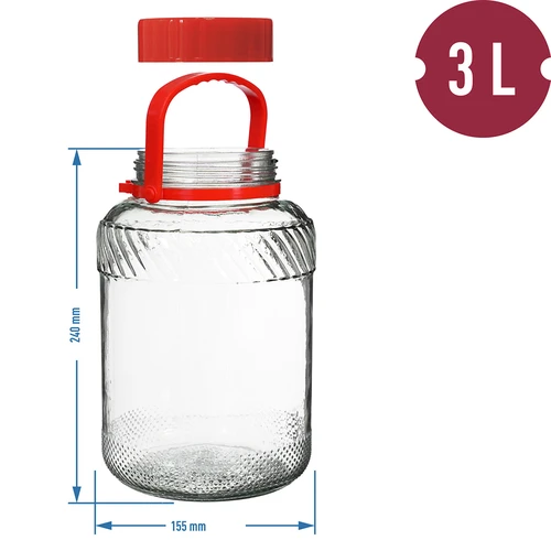 Tarro de 3L con tapa de plástico - 6