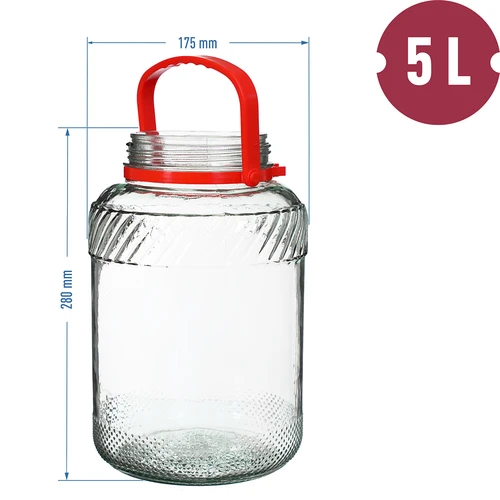 Tarro de 5L con tapa de plástico - 6