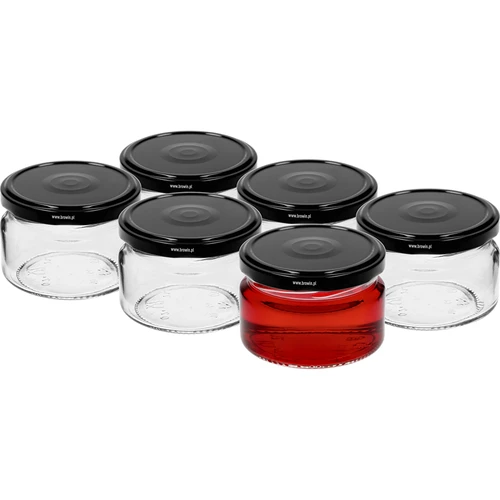 Tarro de caviar 200ml fi82/6 con tapa negra 6uds - 2