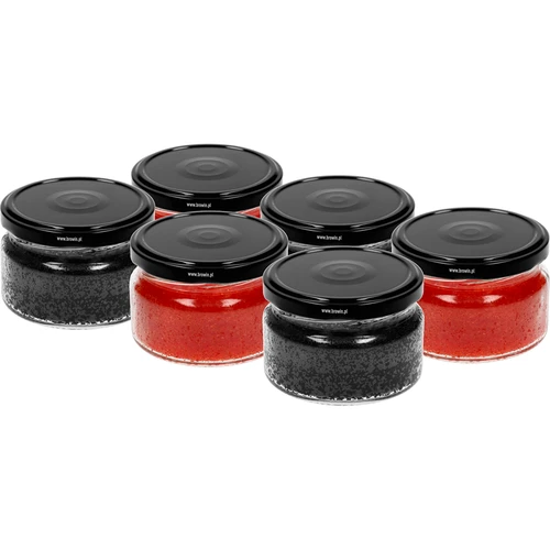 Tarro de caviar 200ml fi82/6 con tapa negra 6uds - 3