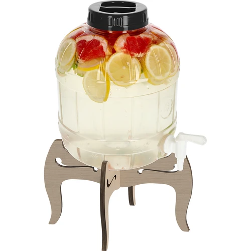 Tarro multifuncional con grifo 8L + soporte de madera