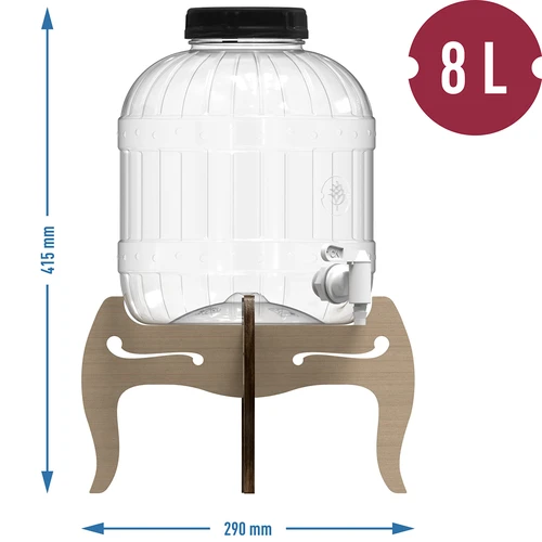 Tarro multifuncional con grifo 8L + soporte de madera - 12