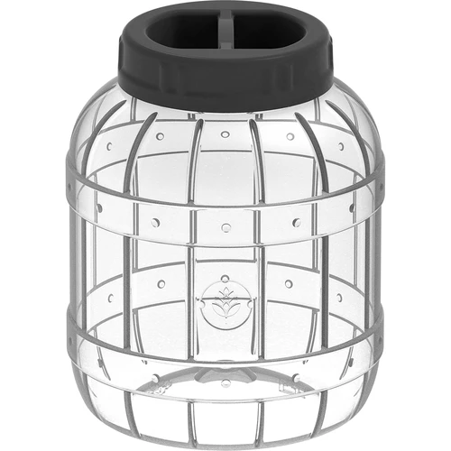 Tarro multifuncional con tapa negra, 3L