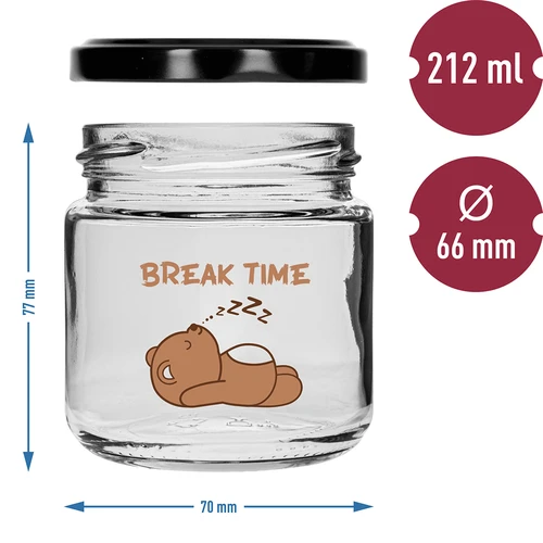 Tarro para niños TO 212ml con impresión y tapa. 6 unidades. - 7