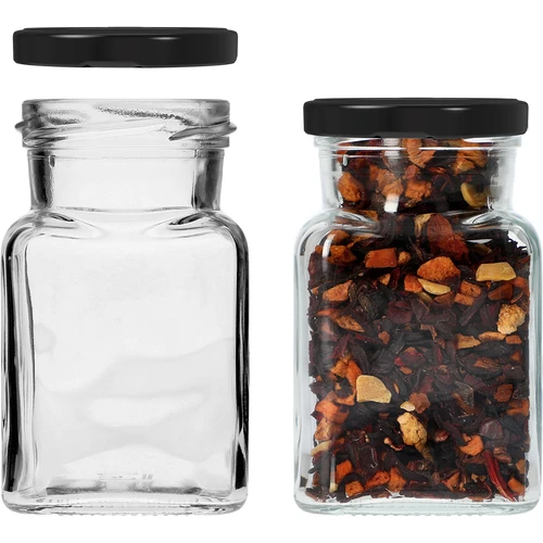 Tarro TO 150ml Cuatro esquinas fi53 tapa negra -6uds - 4