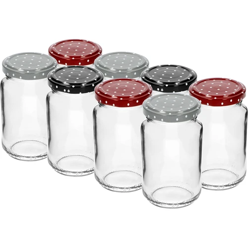 Tarro TO 190ml con tapa de color fi53 - 8uds.