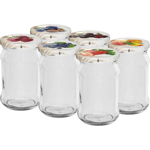 Tarro TO 300ml con tapa de color fi66 - 6 unidades.