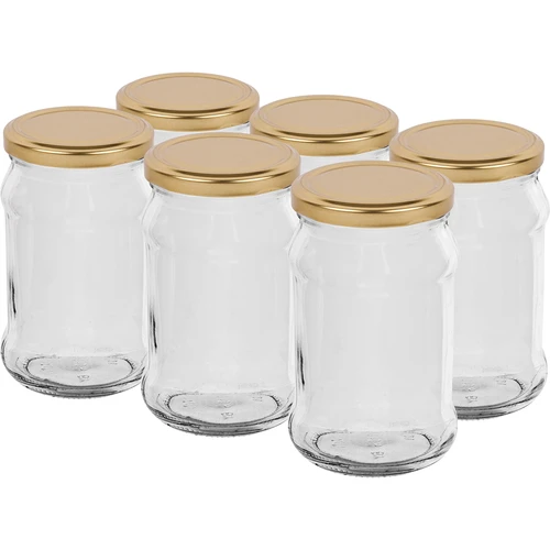 Tarro TO 300ml con tapa dorada fi66 - 6 unidades