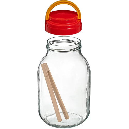 Tarro TO 3L con tapa de plástico + pinzas fi100 - 3