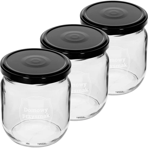 Tarro TO 425ml tapa impresa DOMOWY fi82 - 3uds - 2
