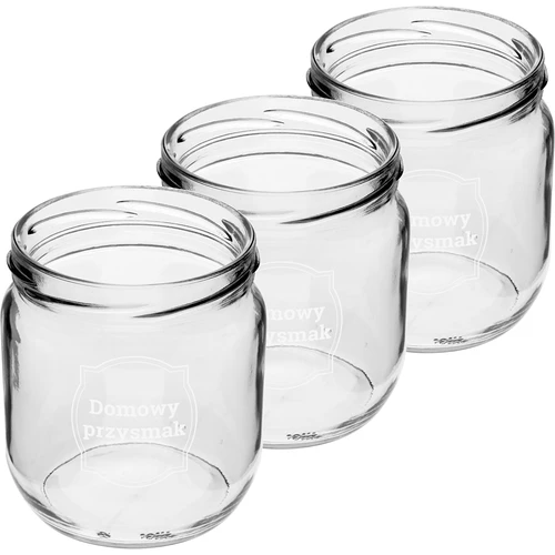 Tarro TO 425ml tapa impresa DOMOWY fi82 - 3uds - 3