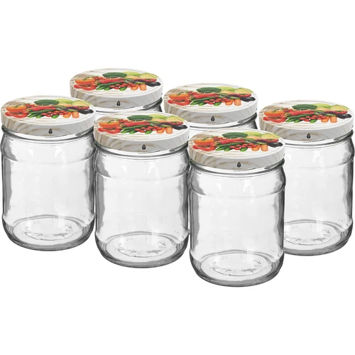 Tarro TO 500ml con tapa de color fi82/6 - 6uds.