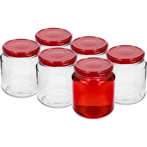 Tarro TO 580ml gordito con tapa bordo fi82/6 -6uds - 2
