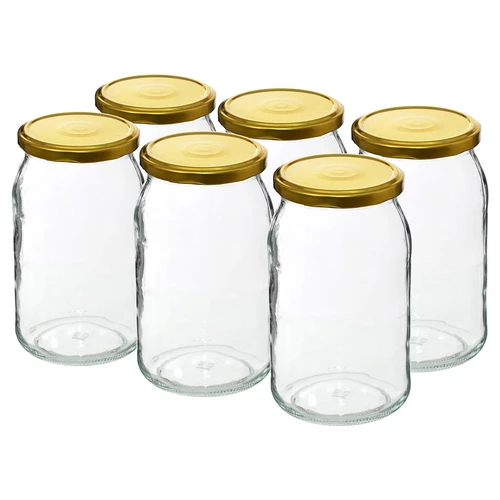 Tarro TO 900ml tapa dorada fi82/6 - 6uds. - 2