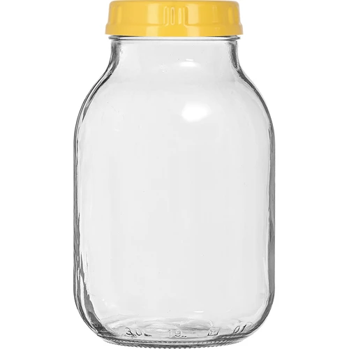 Tarro twist-off 3 L, pinzas y tapa de plástico fi 100, con asa - 3