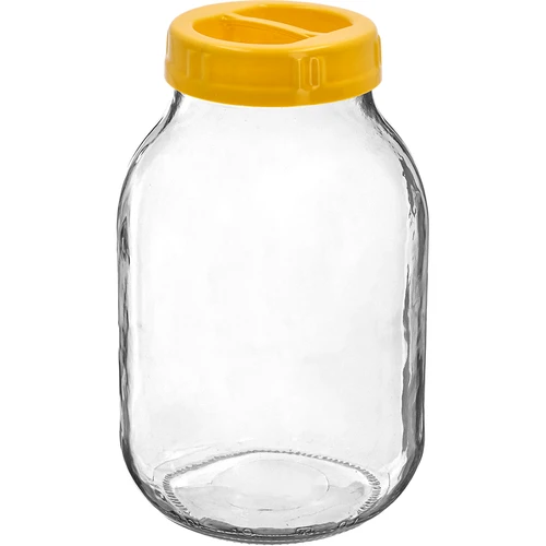Tarro twist-off 3 L y tapa de plástico fi 100, con asa