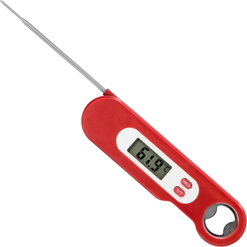 Termómetro culinario electrónico con sonda plegable (-50/+300℃), rojo - 3