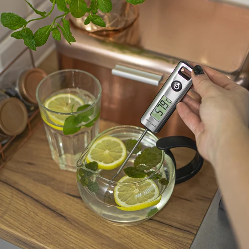 Termómetro de cocina electrónico, LCD (-50/200C) plateado - 9