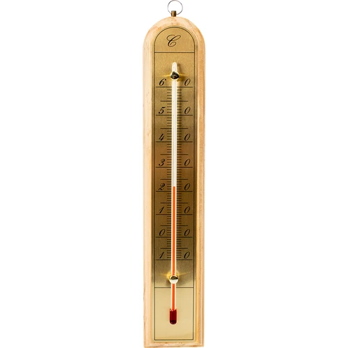 Termómetro de habitación con escala dorada (-10/60C) 28cm mix