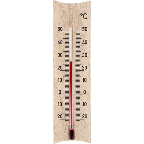 Termómetro de habitación de madera (-25/50°C) 15cm natural