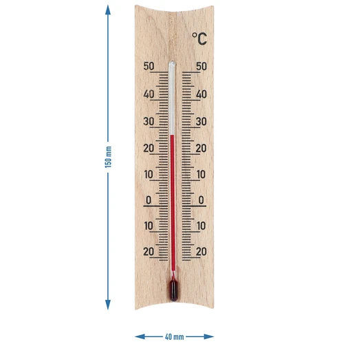 Termómetro de habitación de madera (-25/50°C) 15cm natural - 5