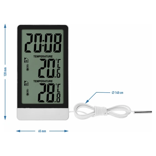 Termómetro electrónico de la marca Soens – con sonda, blanco - 6