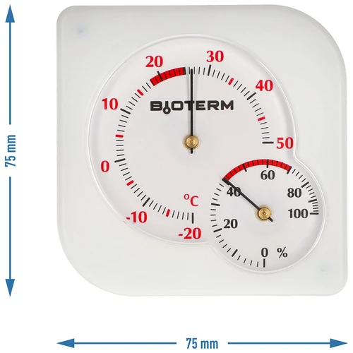 Termómetro interior bimetálico con higrómetro (-20/50C) blanco - 4