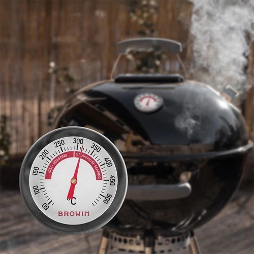 Termómetro para parrilla y BBQ, de 50 a +500°C, bimetálico, 5,3cm - 6